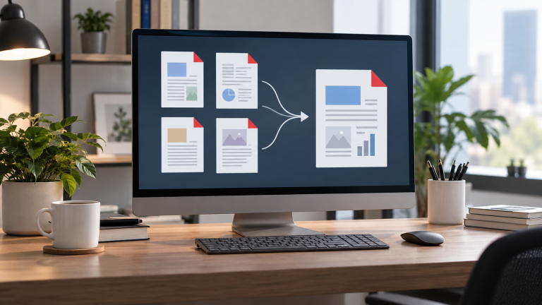دمج ملفات PDF وترتيب الصفحات