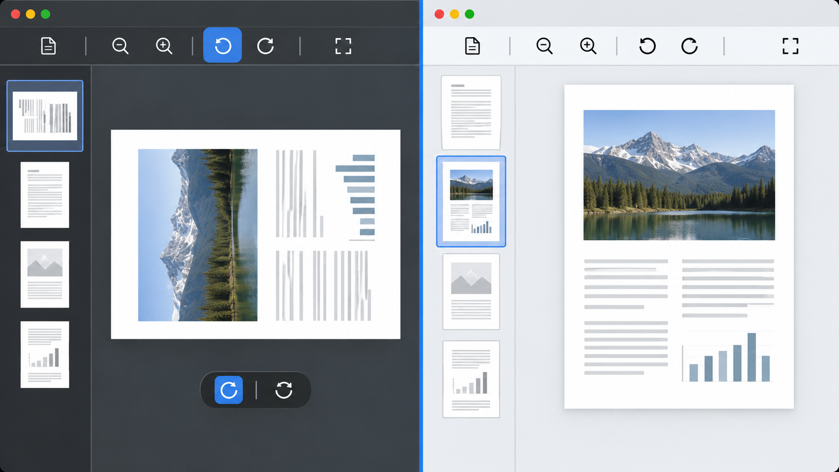 الفرق بين تدوير عرض PDF وتدوير الصفحة داخل الملف